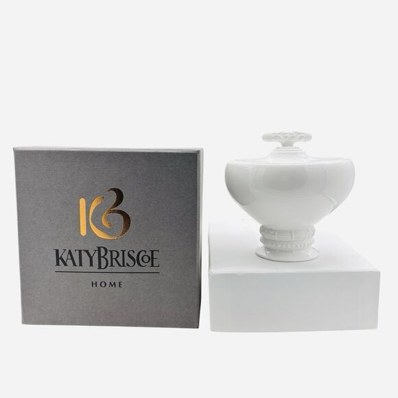 Katy Briscoe Covered Sugar Bowl Bangles Collection White Bone China NEW w/ Box - Picture 1 of 10